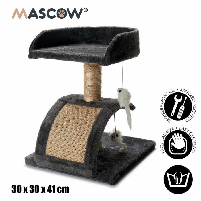 Arbol Para Gatos Gris Mascow 12X34CM (6 Unidades) 1 Arbol Para Gatos Gris Mascow 12X34CM (6 Unidades) 1