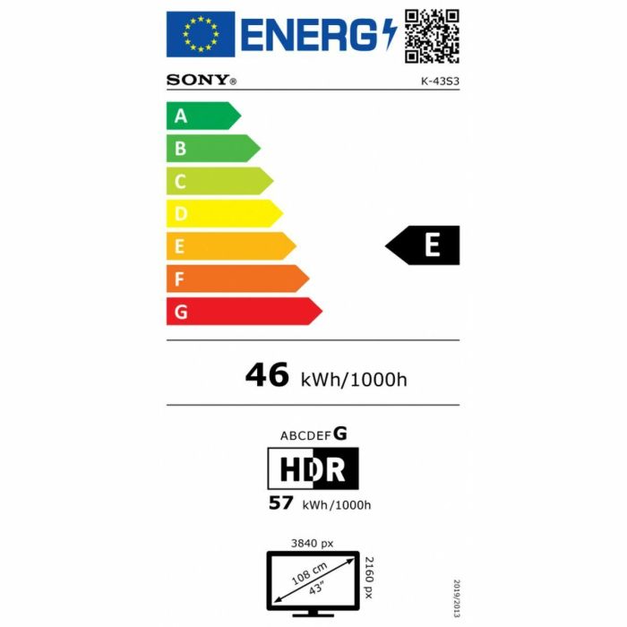Smart TV Sony K43S35BP 43" 4K Ultra HD 1