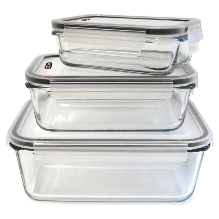 Cook Concept Juego de 3 Herméticos Horno Cristal con tapa 1,8L 0,8L 0,35L 2 Cook Concept Juego de 3 Herméticos Horno Cristal con tapa 1,8L 0,8L 0,35L 2