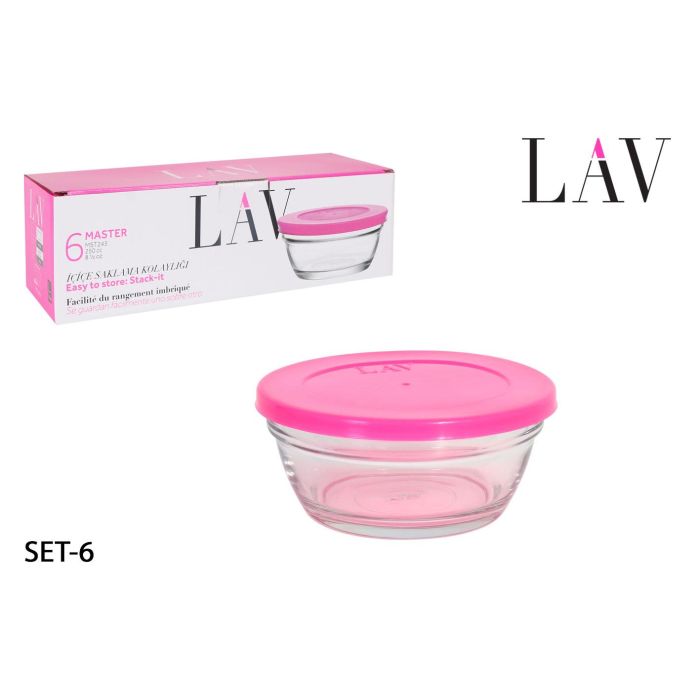 Lav Set 6 Bols 250 cc - 10.5 cm, Colección Master (8 Cajas)