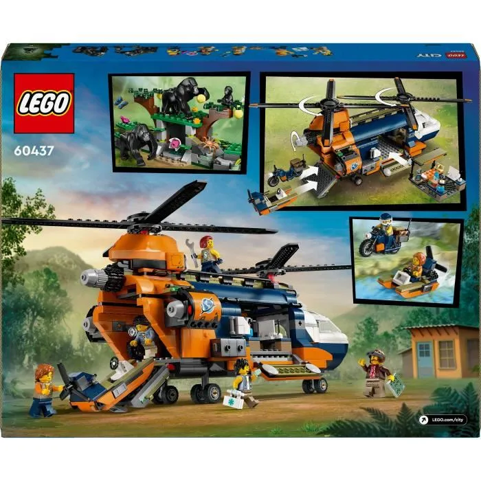 LEGO 60437 Helicóptero del Explorador de la Selva al Campamento Base, Juguete de Construcción para Niños y Niñas de 8 Años 5