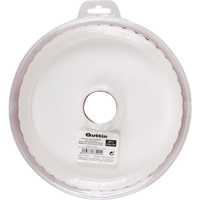 Set de 3 Moldes para Horno Savarin 22x6 cm - Quttin (12 Cajas) 1 Set de 3 Moldes para Horno Savarin 22x6 cm - Quttin (12 Cajas) 1