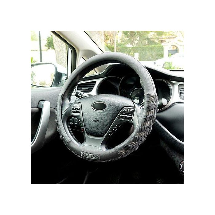 Abc S101 SPCS101GR Funda para Volante Gris Accesorio de Coche Abc S101 SPCS101GR Funda para Volante Gris Accesorio de Coche
