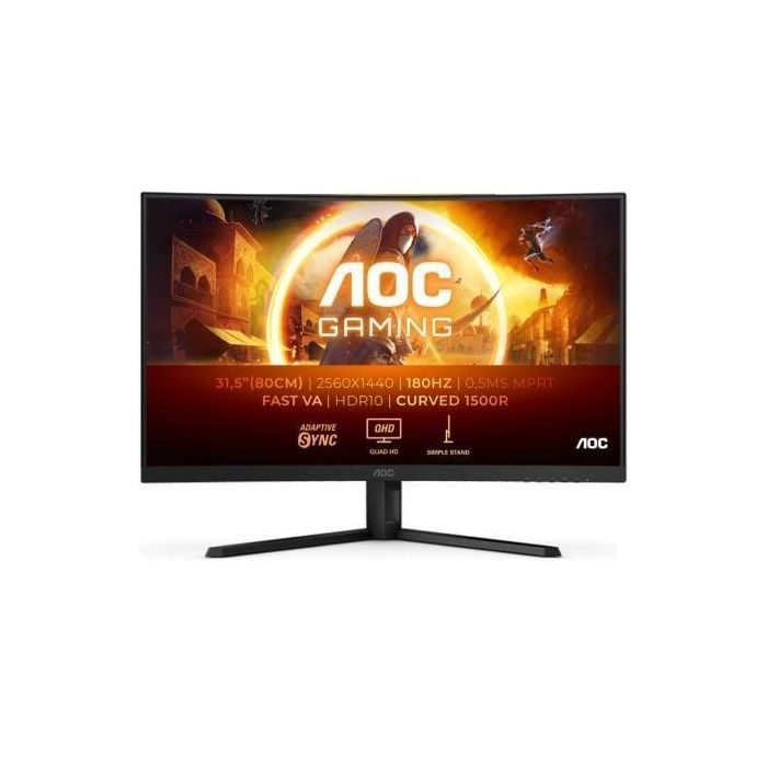 AOC CQ32G4VE Monitor Gaming Curvo 31.5" QHD 180Hz 0.5ms MPRT Panel VA 1500R HDR10 Adaptive Sync Negro AOC CQ32G4VE Monitor Gaming Curvo 31.5" QHD 180Hz 0.5ms MPRT Panel VA 1500R HDR10 Adaptive Sync Negro