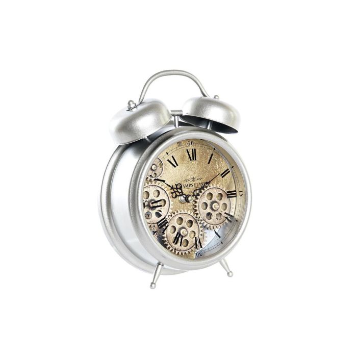 Reloj Sobremesa Loft DKD Home Decor Plateado 7.5 x 25 x 19 cm 2