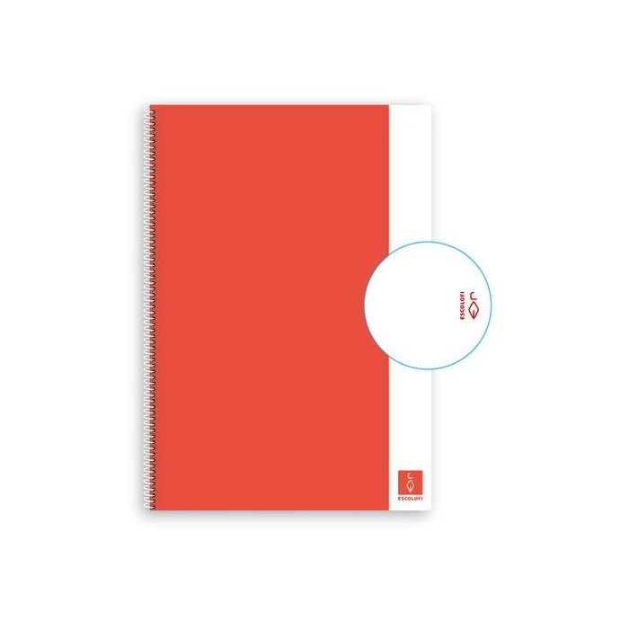 Bloc Escolofi Basic Tapa Dura A4 80H Liso 80G Coral (Set de 5)
