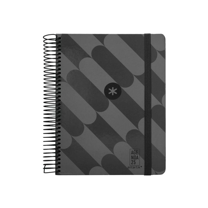 Agenda Espiral Antartik Pattern A5+ 2025 Dia Pagina Color Negro Papel 80 gr 1