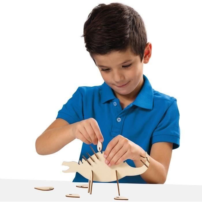 Dinosaurio de madera que brilla en la oscuridad - kit DIY - SES CREATIVE - Haz tu propio dinosaurio que brilla en la oscuridad. 1 Dinosaurio de madera que brilla en la oscuridad - kit DIY - SES CREATIVE - Haz tu propio dinosaurio que brilla en la oscuridad. 1