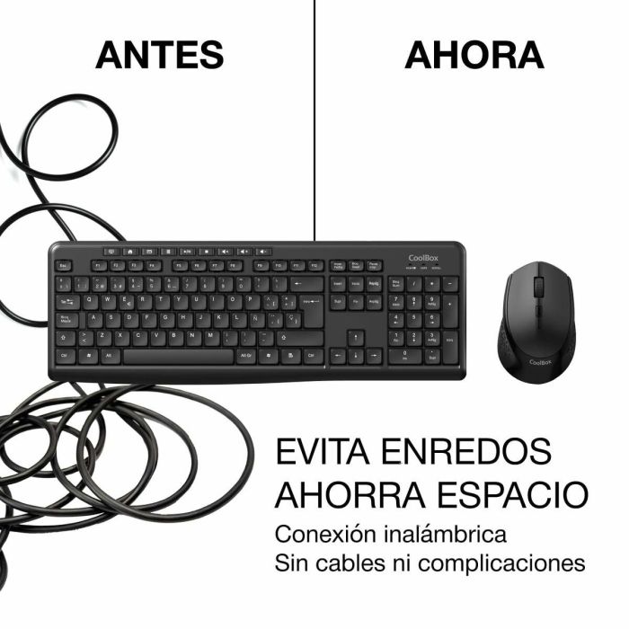 COOLBOX Kit inalambrico multimedia de teclado y raton 2
