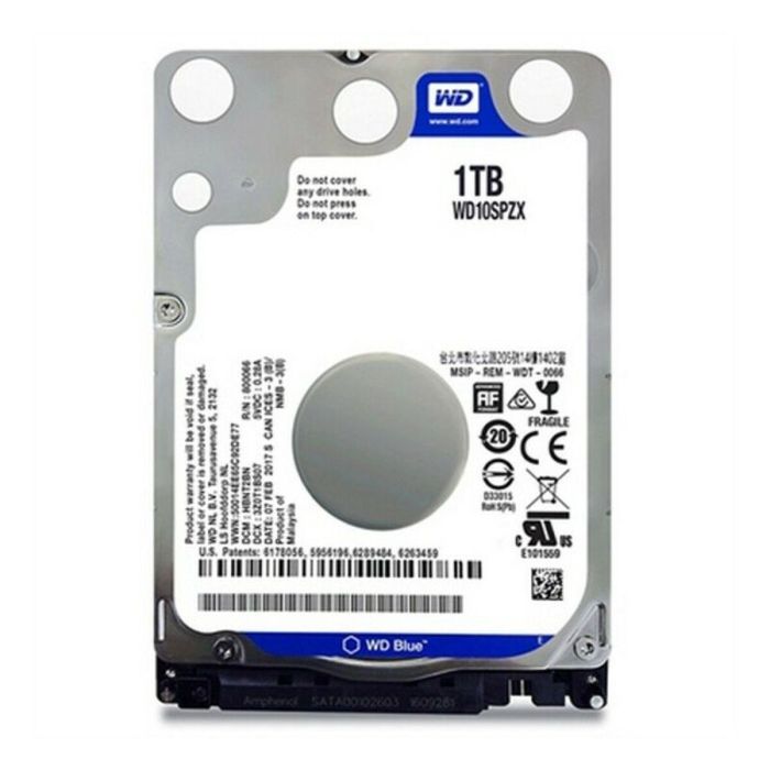Disco Duro Western Digital WD10SPZX 1 TB 5400 rpm 2,5" 1 TB 1 TB HDD 1 TB SSD 2,5" 1 Disco Duro Western Digital WD10SPZX 1 TB 5400 rpm 2,5" 1 TB 1 TB HDD 1 TB SSD 2,5" 1