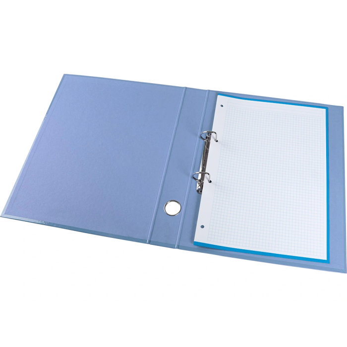 Liderpapel Carpeta de 2 Anillas 25 mm A4 Forrada Celeste con Ollao y Tarjetero 7