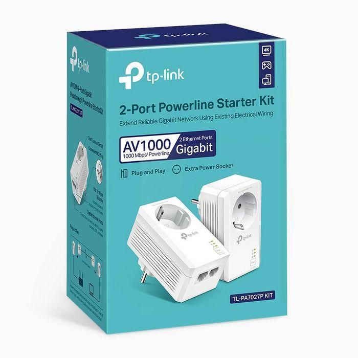 TP-LINK Kit Inicial Av1000 2-Puertos Gigabit con Enchufe Incorporado 9 TP-LINK Kit Inicial Av1000 2-Puertos Gigabit con Enchufe Incorporado 9