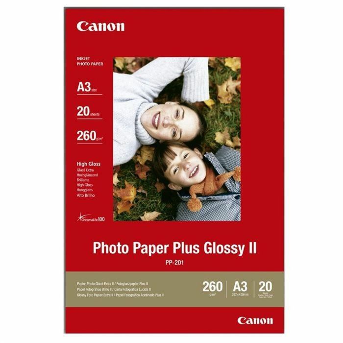 Paquete de 1 papel fotográfico CANON más 260 g / m2 - PP-201 - A3 - 20 hojas