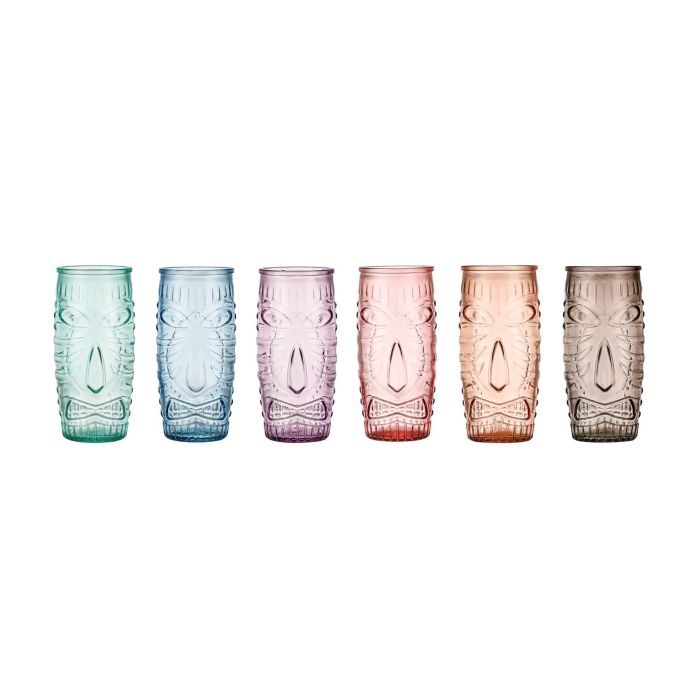 La Mediterranea Vaso Alto Tiki 600 ml Colores (24 Unidades) 4