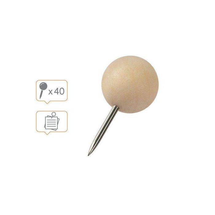 Aguja Señalizadora Nobo Redonda De Madera Caja De 40