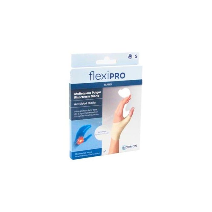 FLEXIPRO Muñequera Pulgar Rhiz Diario Derecha Talla S 13-15 Cm Beige
