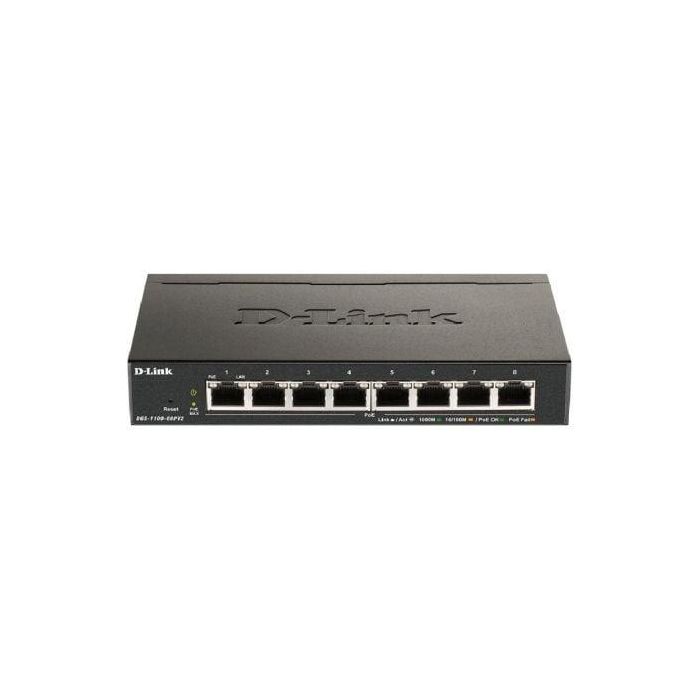 Switch D-Link DGS-1100-08PV2 8 Puertos/ RJ-45 10/100/1000 PoE