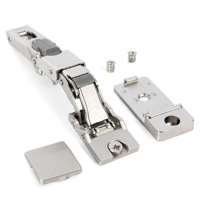 Salice Bisagra Universal Push para Puertas Fenólicas 110º Acero Níquel. Ideal para Muebles de Cocina y Baño