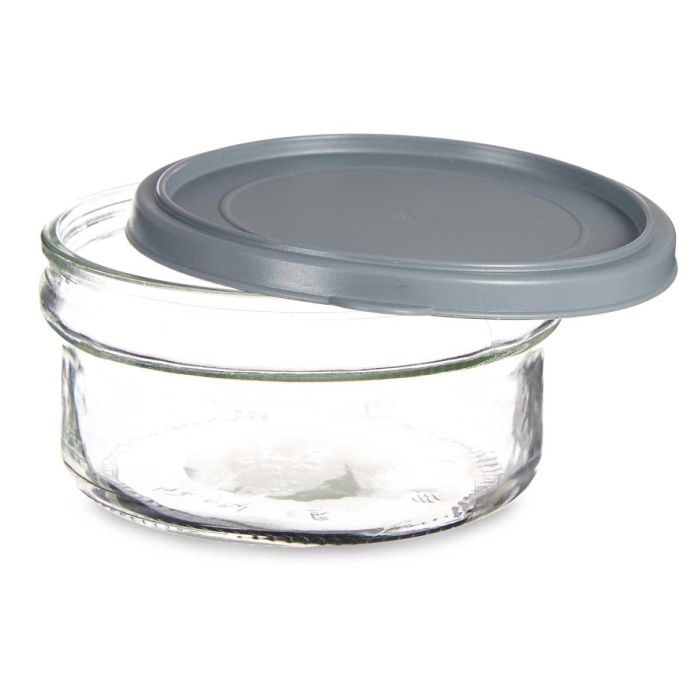 Fiambrera de Cristal Redonda Vivalto 415 ml Gris 12.5x6x12 cm (24 Unidades) 2