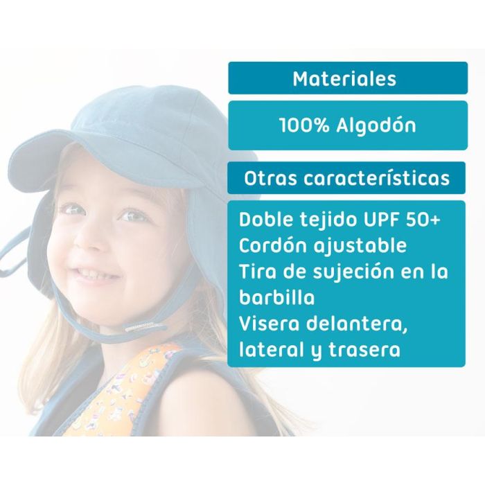 Gorro de Bebé Protección Upf 50+ Marino 2 Gorro de Bebé Protección Upf 50+ Marino 2
