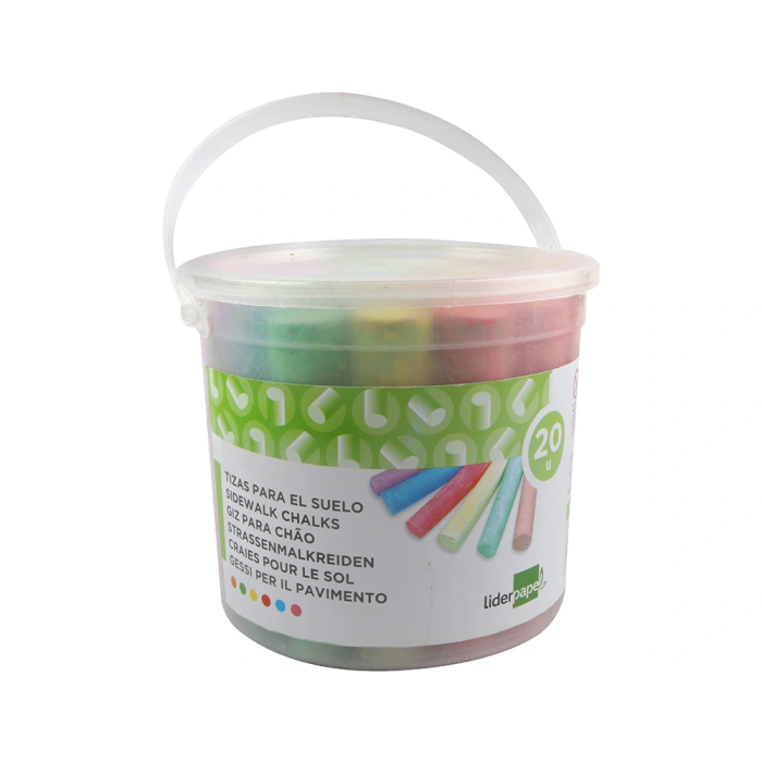 Liderpapel Tiza para Suelo Cubilete 20 Unidades Colores Surtidos 1