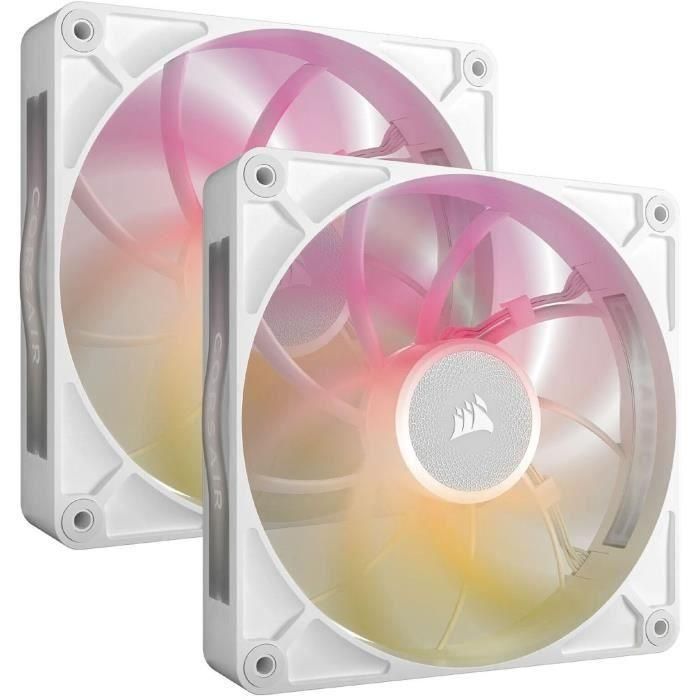 Corsair CO-9051040-WW Ventilador Doble iCUE LINK RX140 RGB Max White para Refrigeración PC