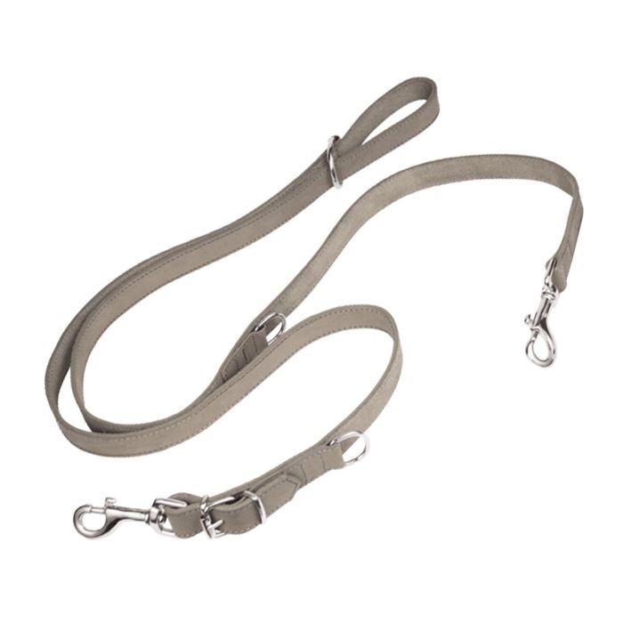 Gloria Correa Multiposición Oasis de Piel Blanca 200cm x 21mm para Perros | Adiestramiento | Manos Libres