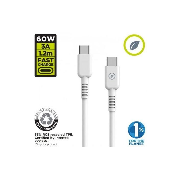 Cable USB-C Muvit MCUSC0008 1,2 m Blanco 1
