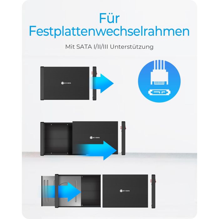 ICY BOX IB-525-U3 Externes USB-B 3.2 Gehäuse für 5,25" SATA Laufwerk 4 ICY BOX IB-525-U3 Externes USB-B 3.2 Gehäuse für 5,25" SATA Laufwerk 4