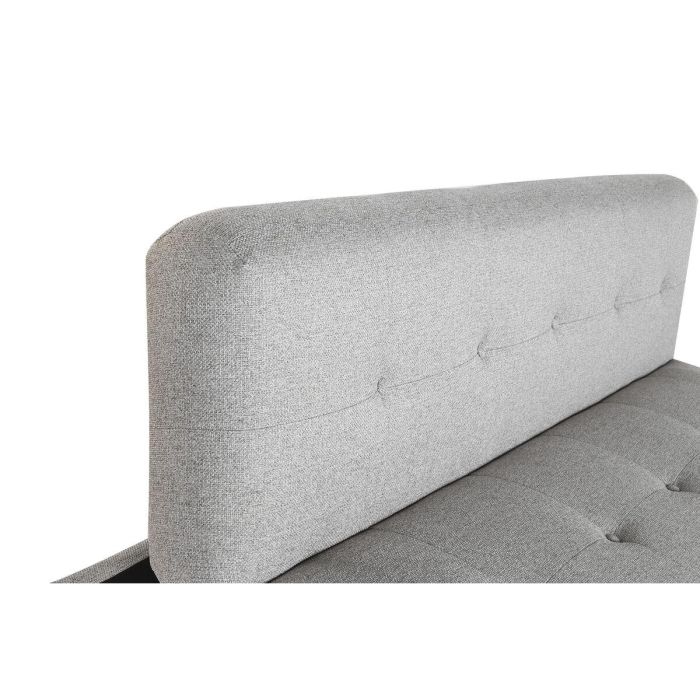 DKD Home Decor Sofá Cama Scandi de Poliéster y Rubberwood Gris 80 x 76 x 172 cm 6