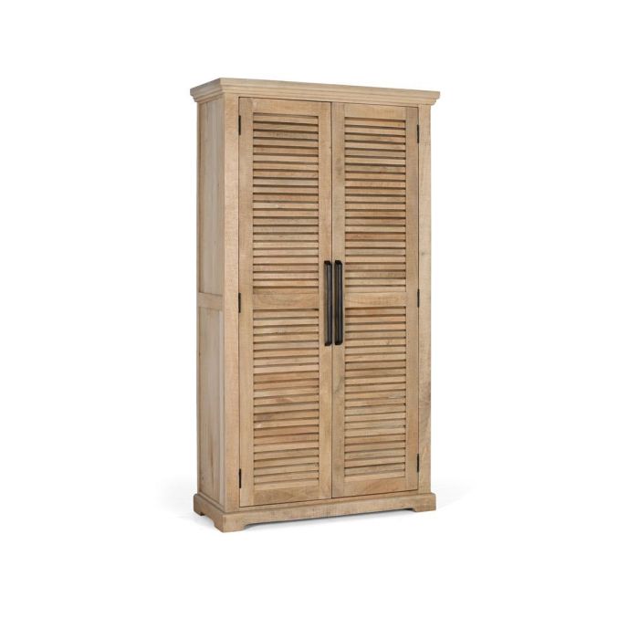 GINER Y COLOMER Armario de Madera de Mango 180 cm Alto con Barra para Colgar y Estantes Regulables