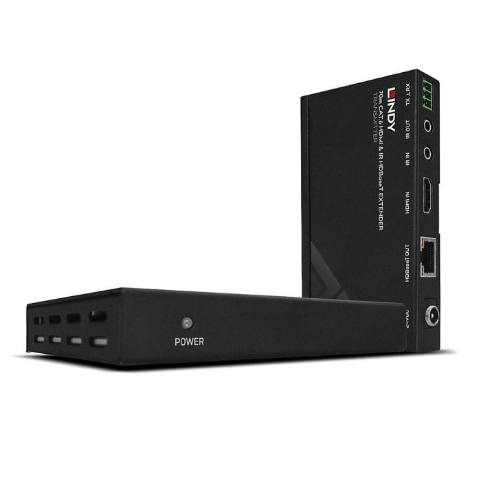 Lindy Extensor HDBaseT HDMI sobre Cat.6 de 70m - Compatible 4K Ultra HD, PoC, IR Bidireccional y RS-232 para Instalaciones Profesionales