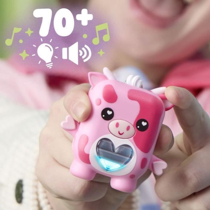 Hasbro Nano-mals Mootilda la Vaca Rosa, Compañero Electrónico con Más de 70 Reacciones, para Niños, Edades 5+ 14