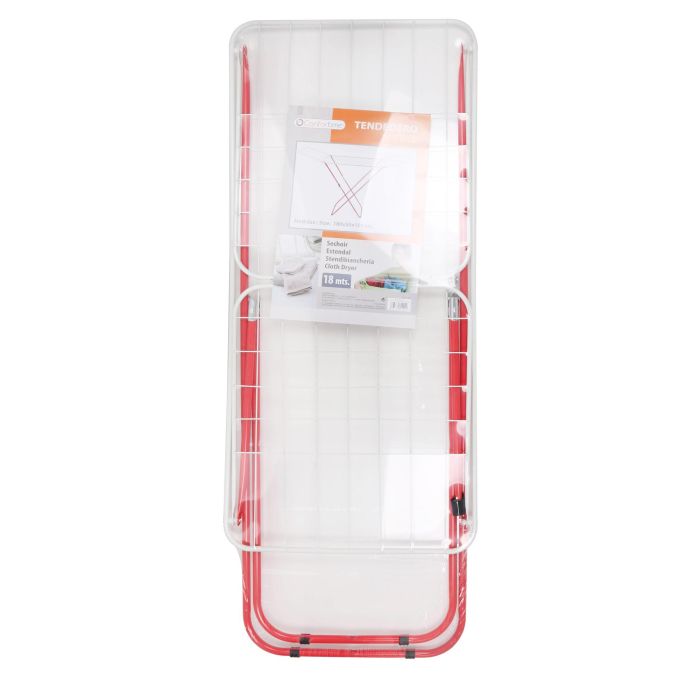 Supernet Tendedero 18 metros de metal en rojo y blanco, 50 x 2 x 127 cm (6 Unidades) 1