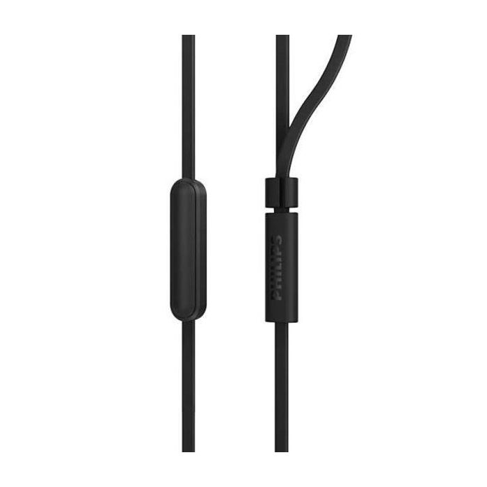 Philips TAE1105BK/00 Auriculares In-Ear con Altavoces de Neodimio, Cable Plano y Mando a Distancia - Negro 2 Philips TAE1105BK/00 Auriculares In-Ear con Altavoces de Neodimio, Cable Plano y Mando a Distancia - Negro 2