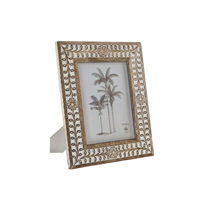 Marco Foto 20X25 Indio DKD Home Decor Blanco Natural 2 x 36.5 x 31.5 cm