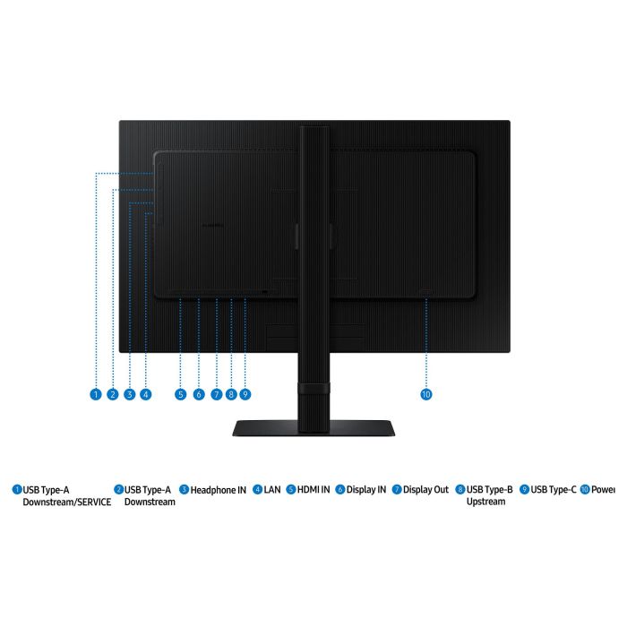 Samsung S24D600UAU Monitor Profesional ViewFinity S6 24" QHD 100Hz USB-C Negro Regulable en Altura 5 Samsung S24D600UAU Monitor Profesional ViewFinity S6 24" QHD 100Hz USB-C Negro Regulable en Altura 5