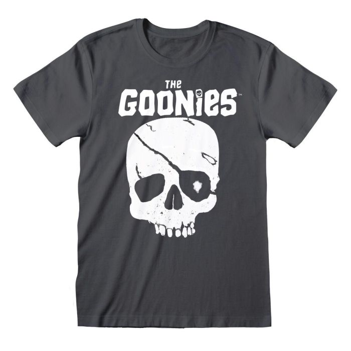 Camiseta de Manga Corta The Goonies Skull and Logo Grafito