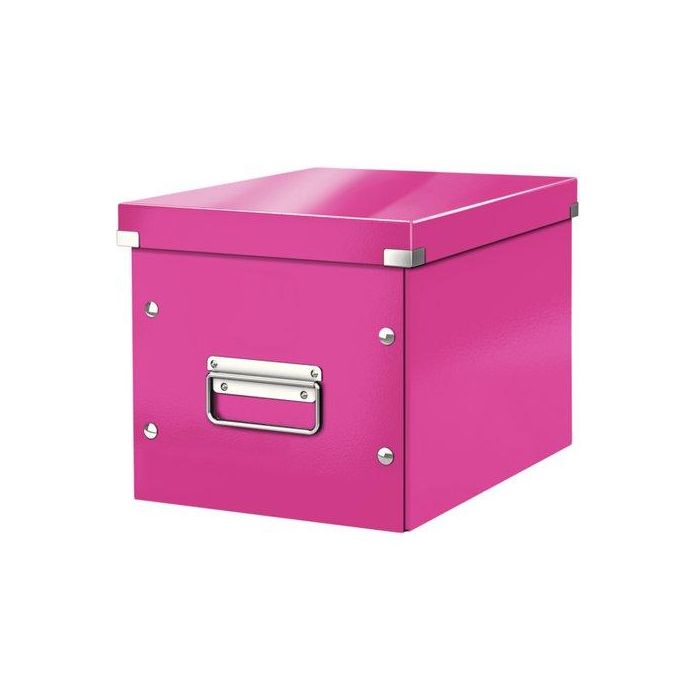 Caja Para Almacenamiento Leitz Click&Store Cubica Mediana 265X265X250 Mm Fucsia