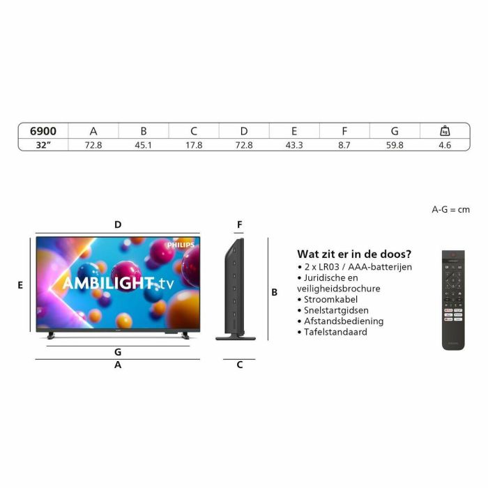 Smart TV Philips 32PFS6900/12 Full HD 32" LED HDR 11 Smart TV Philips 32PFS6900/12 Full HD 32" LED HDR 11