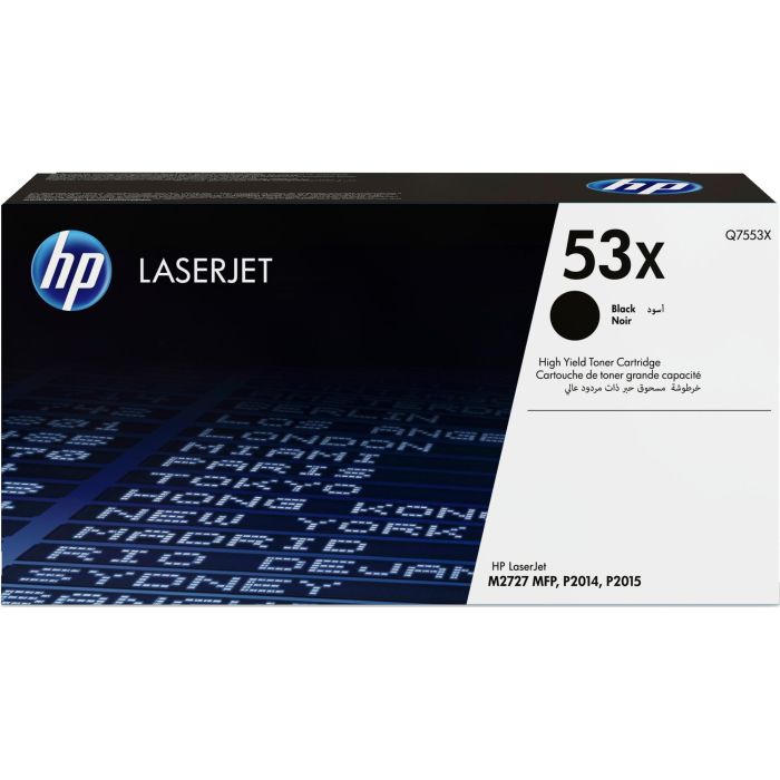 HP Toner Q7553X Cartucho de Tinta LaserJet Original Negro Alta Capacidad 7000 Páginas