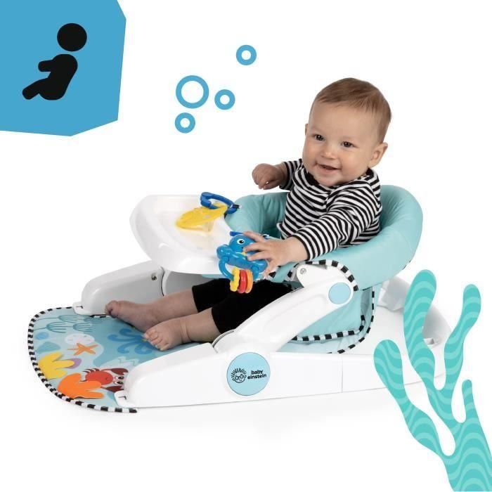 BABY EINSTEIN Sea of Support 2 en 1, asiento en el suelo, posición sentada, con tablet y juguetes extraíbles, a partir de 4 meses 2