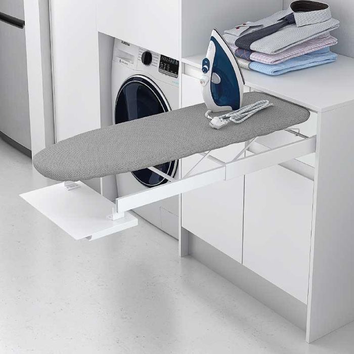 Hafele M400/450/500 Mesa de Planchar Extraíble Linda con Funda Incluida, para Mueble Profundidad 500mm y Anchura 360-500mm 1