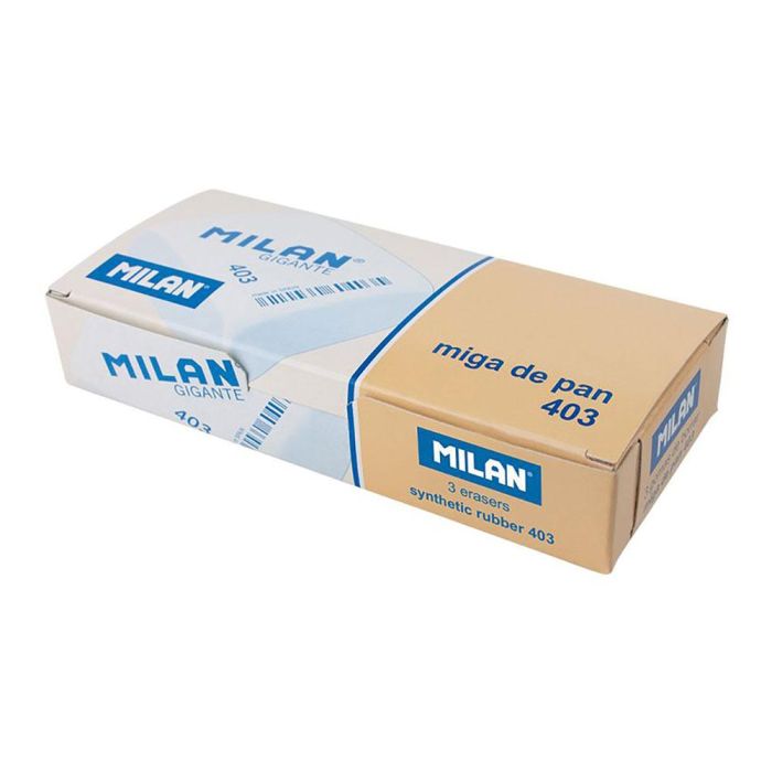 Milan Goma 403 grigante Miga De Pan 6,8x5,1x2,8 cm Blanco -Caja 3U- 1