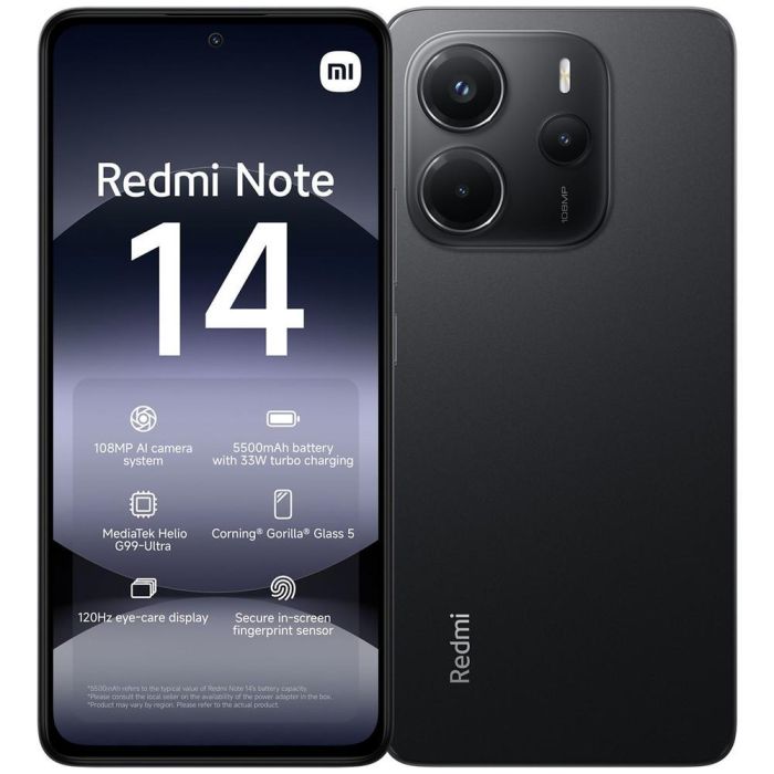 Smartphone Xiaomi Redmi Note 14 8GB/ 256GB/ 6.67"/ Negro Smartphone Xiaomi Redmi Note 14 8GB/ 256GB/ 6.67"/ Negro