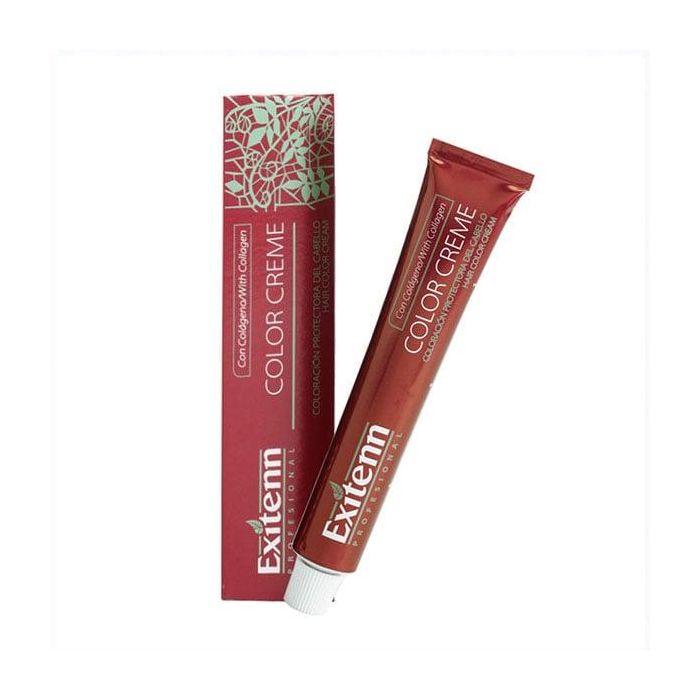 Exitenn Color Creme Exi-4 Tinte Profesional con Colágeno para Cubrimiento de Canas y Brillo Intenso - Larga Duración