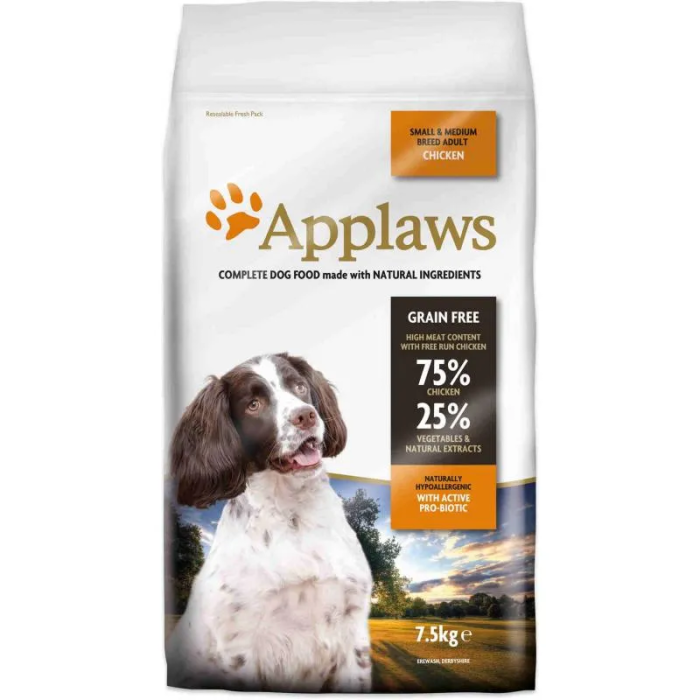 Applaws Dog Dry Adulto Razas Pequeñas Y Medianas Pollo 7,5 kg