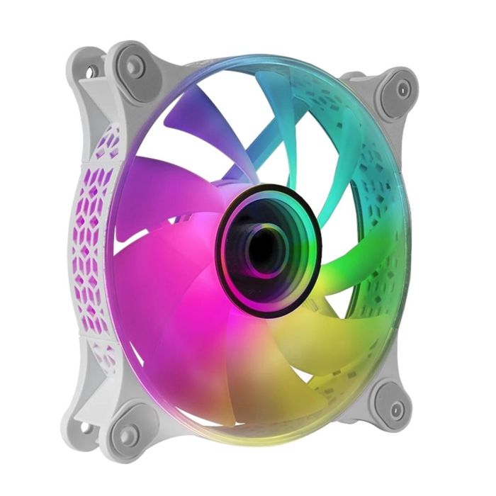 Mars Gaming MF3DW Ventilador ARGB 120mm Blanco con Espejo Infinito 3D, Silencioso 14dB, Compatible Aura Sync, Mystic Light, RGB Fusion Mars Gaming MF3DW Ventilador ARGB 120mm Blanco con Espejo Infinito 3D, Silencioso 14dB, Compatible Aura Sync, Mystic Light, RGB Fusion