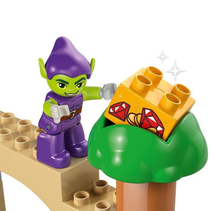 LEGO 10463 DUPLO Marvel Dinosaurio Spidey Rex vs Duende Verde - Set de Construcción con Figuras para Niños +2 Años