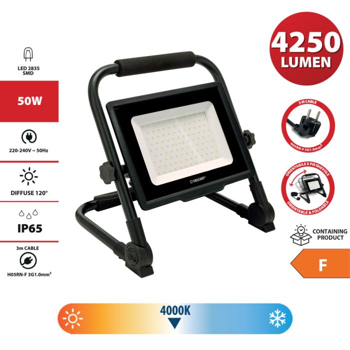 Foco LED Velamp 100 W 4000 K 8500 Lm 3